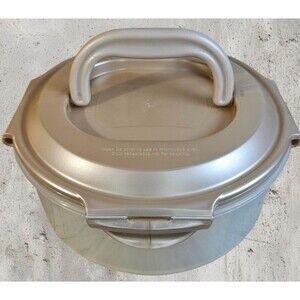 Lock & Lock Round Divided Food Storage Container Handle Lid BPA Free Organizer
